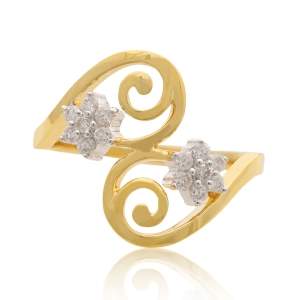 Designer Ring with Certified Diamonds in 18k Yellow Gold - LR1541P 